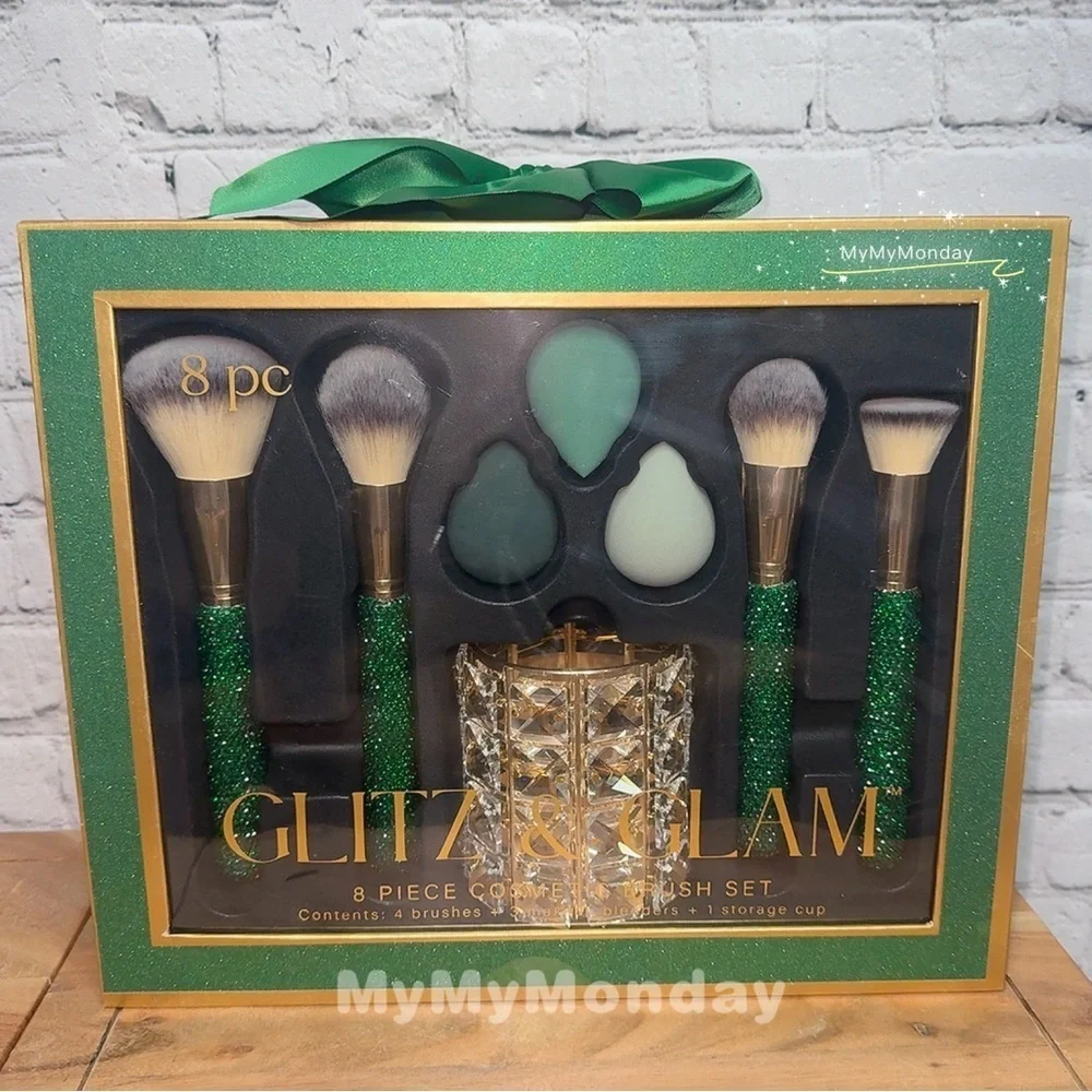 Glitz & Glam Bling Makeup Brush Set 8pcs